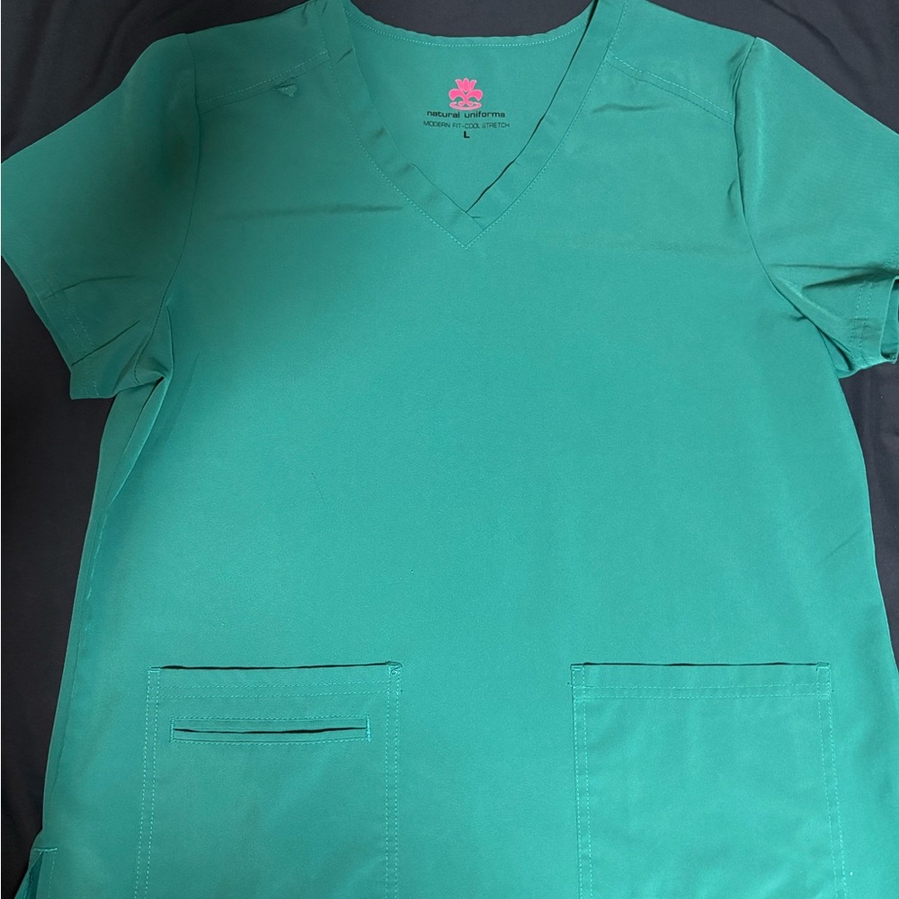 Women's Teal V-Neck Scrub Top
